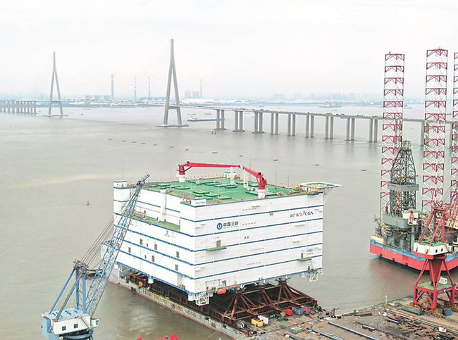 亞洲首座海上換流站在南（nán）通出江入海