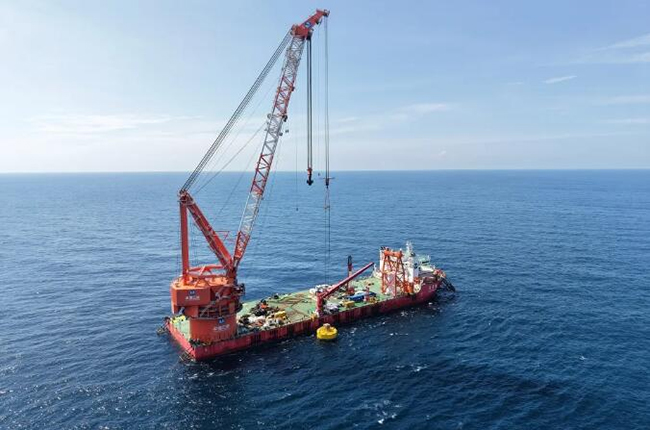 陽（yáng）江漂浮式（shì）海上風（fēng）電項目完成全部（bù）吸力錨沉貫施工