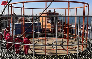 祝賀唐山樂亭菩提島海上風電場300兆瓦示範工程35KV海底光電複合電纜敷（fū）埋設項目順利開工