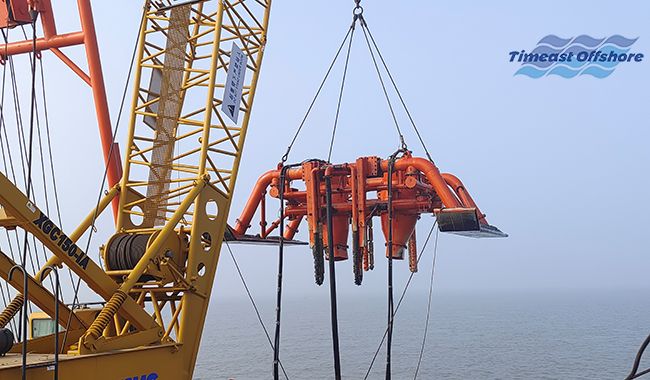 冀東油田NP1-1D及其轄區節能低碳示範區建設工程 海底管線（xiàn）後挖溝施工項目順利完工