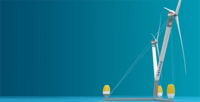 全球單機容量最大漂浮式風（fēng）電平台吊裝塔筒