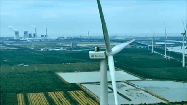 全球最大功率海上風機（jī）成功並（bìng）網