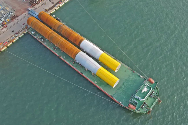 廣西欽州基地迎來首個海上風電項目（mù）