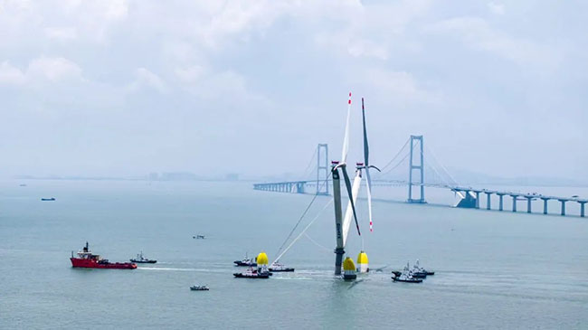 大國重器！全球最大漂浮式風電平台啟航出海