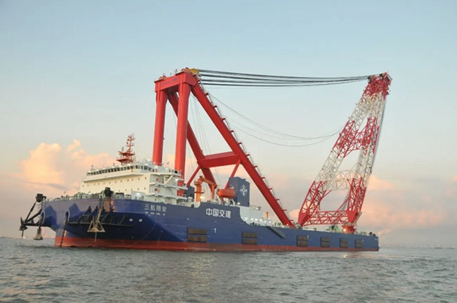 中交三航投建！5000噸海上風電船試（shì）航成功