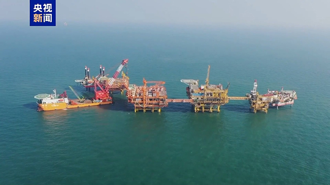 我國最大規模海上油（yóu）田群岸電工程項目全麵竣工