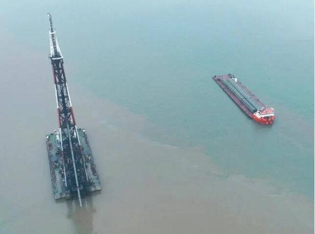 中船科（kē）技象山大型海上風（fēng）電裝備產業園配（pèi）套碼（mǎ）頭建成