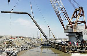浙石化馬目魚山海底管道（dào）安裝項目--魚山側立管安裝項目順利完工